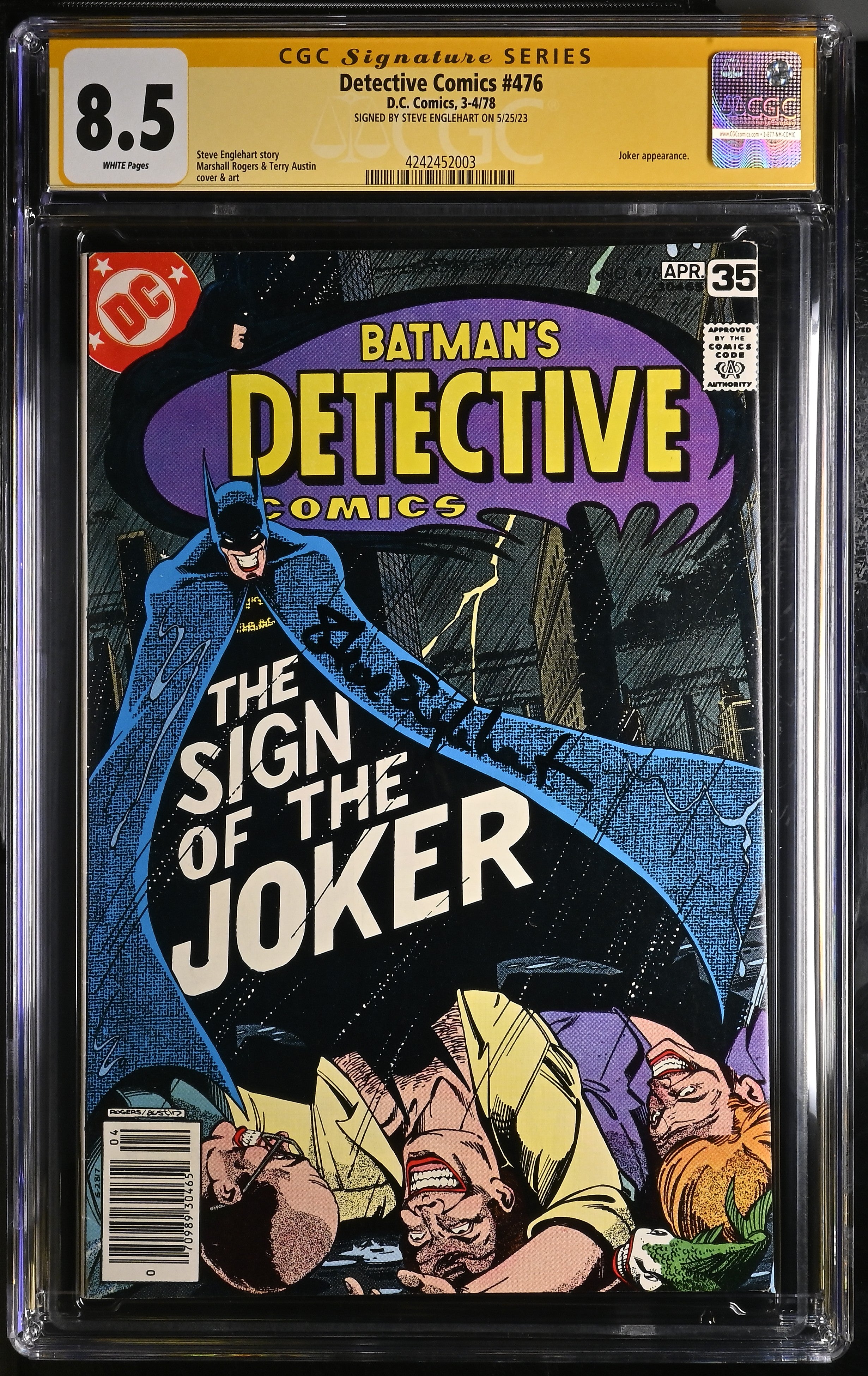 Detective Comics #476 (1978) CGC 8.5 Signed by Steve Englehart