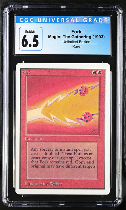 Magic: The Gathering MTG Fork [Unlimited Edition] Graded CGC 6.5 Ex/NM+