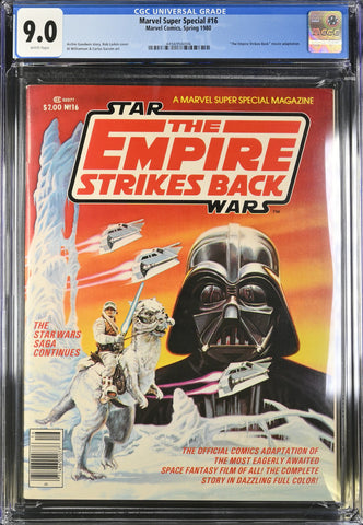 1980 Marvel Super Special #16 Star Wars Empire Strikes Back Graded CGC 9.0