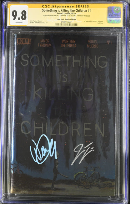SOMETHING IS KILLING CHILDREN #1 LCSD 2020 FOIL CGC 9.8 Signed Dell'Edera Tynion 2
