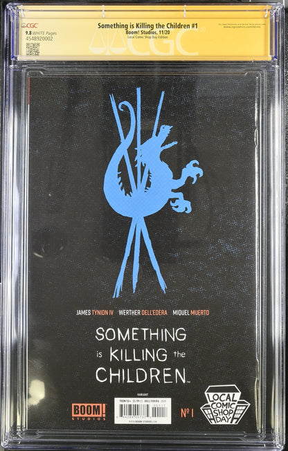 SOMETHING IS KILLING CHILDREN #1 LCSD 2020 FOIL CGC 9.8 Signed Dell'Edera Tynion 2