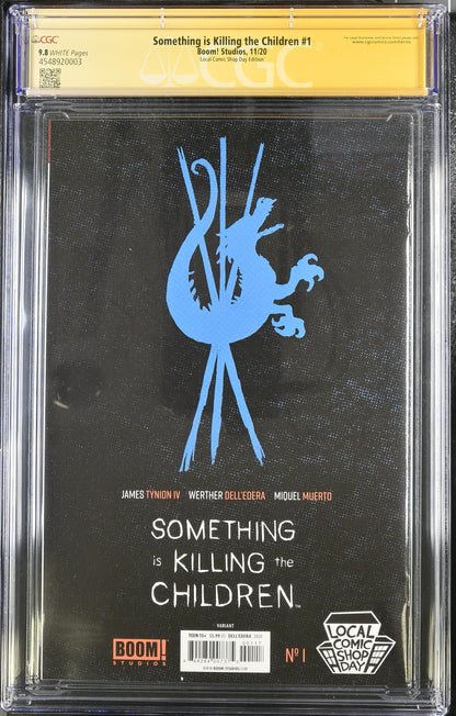 SOMETHING IS KILLING CHILDREN #1 LCSD 2020 FOIL CGC 9.8 Signed Dell'Edera Tynion 3