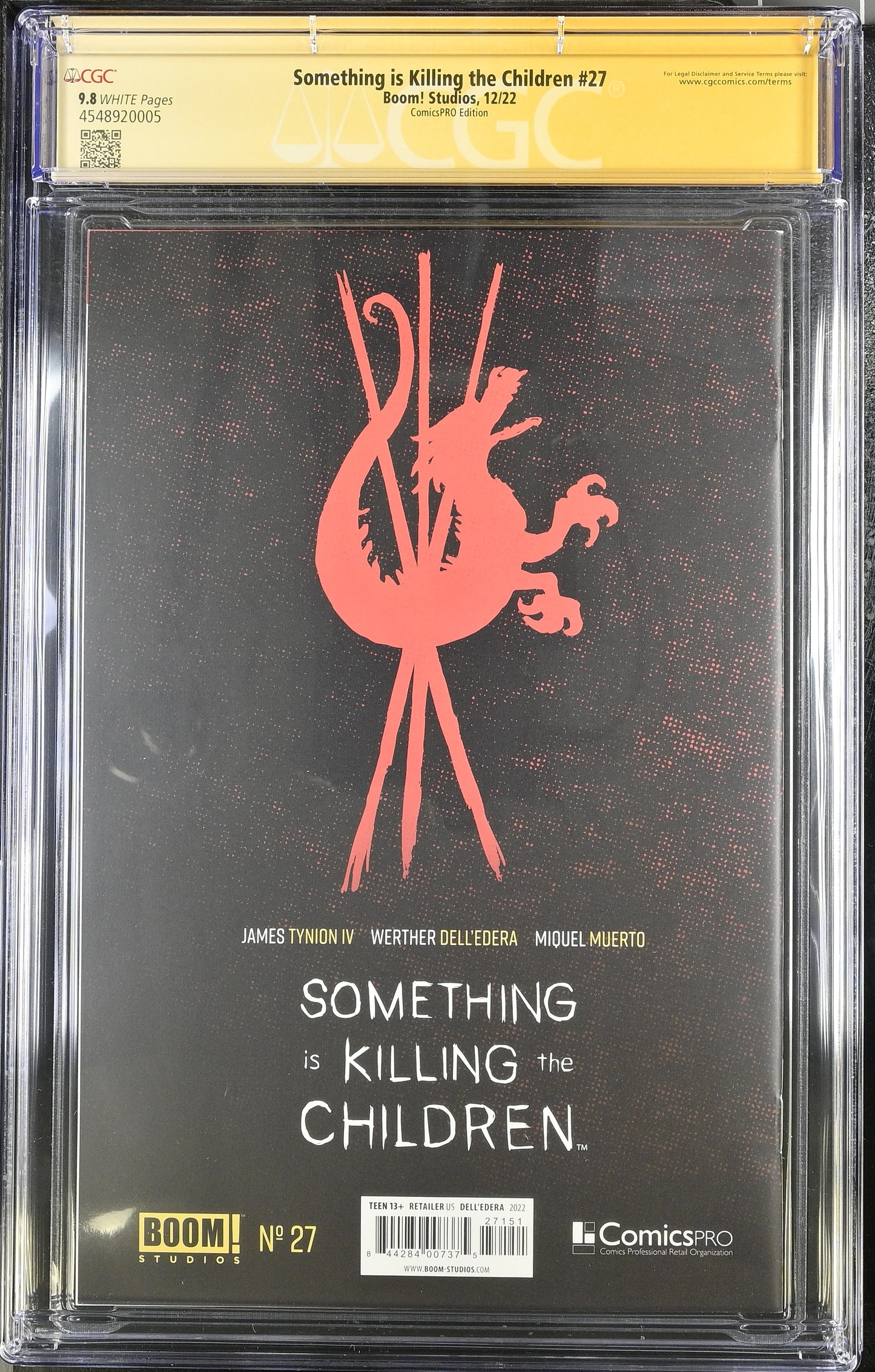 SOMETHING IS KILLING CHILDREN #27 ComicsPro CGC 9.8 Signed Dell'Edera Tynion
