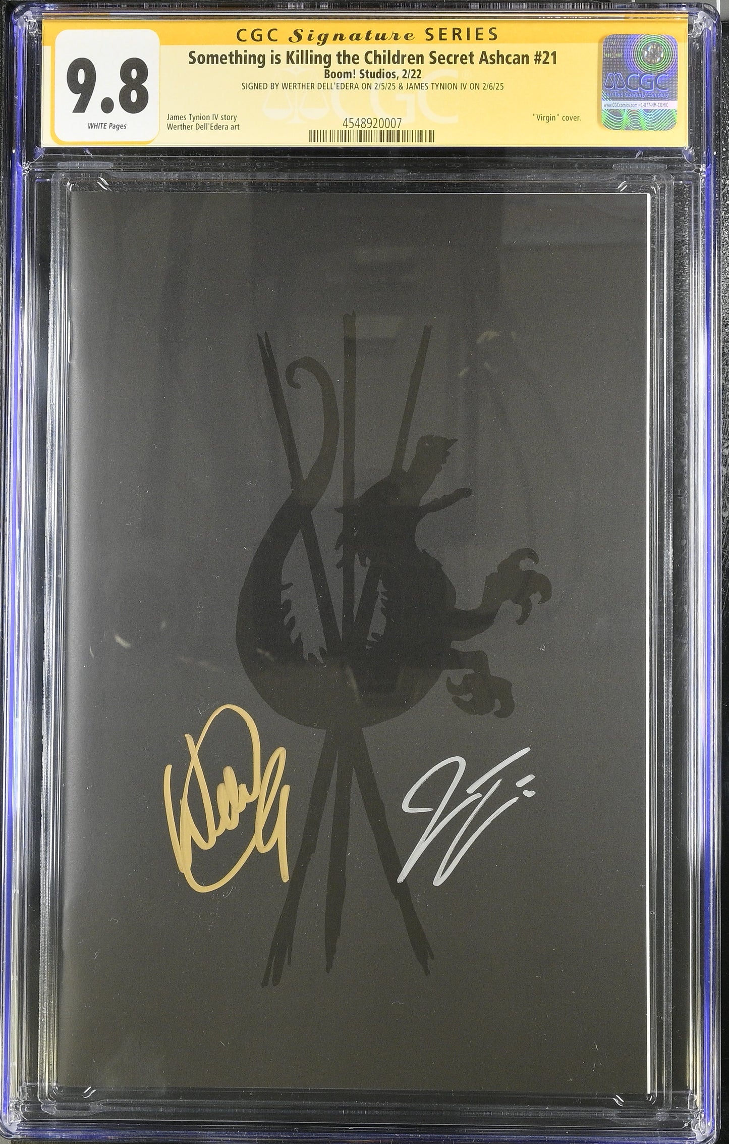 SOMETHING IS KILLING CHILDREN #21 Secret Ashcan CGC 9.8 Signed Dell'Edera Tynion - 07