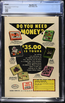 Horrific #13 (1954) Graded CGC 4.5 VG+ Last Issue Don Heck Cover