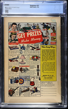 Suspense #27 (1953) Graded CGC 4.5 VG+ Pre-Code Horror Stan Lee