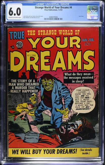 Strange World of Your Dreams #4 (1953) Graded CGC 6.0 FN Jack Kirby Joe Simon