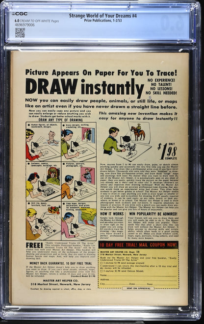 Strange World of Your Dreams #4 (1953) Graded CGC 6.0 FN Jack Kirby Joe Simon