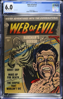 Web of Evil #2 (1953) Graded CGC 6.0 FN Pre-Code Horror Hanging Panels
