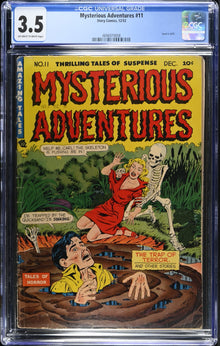 Mysterious Adventures #11 (1952) Graded CGC 3.5 VG Pre-Code Horror