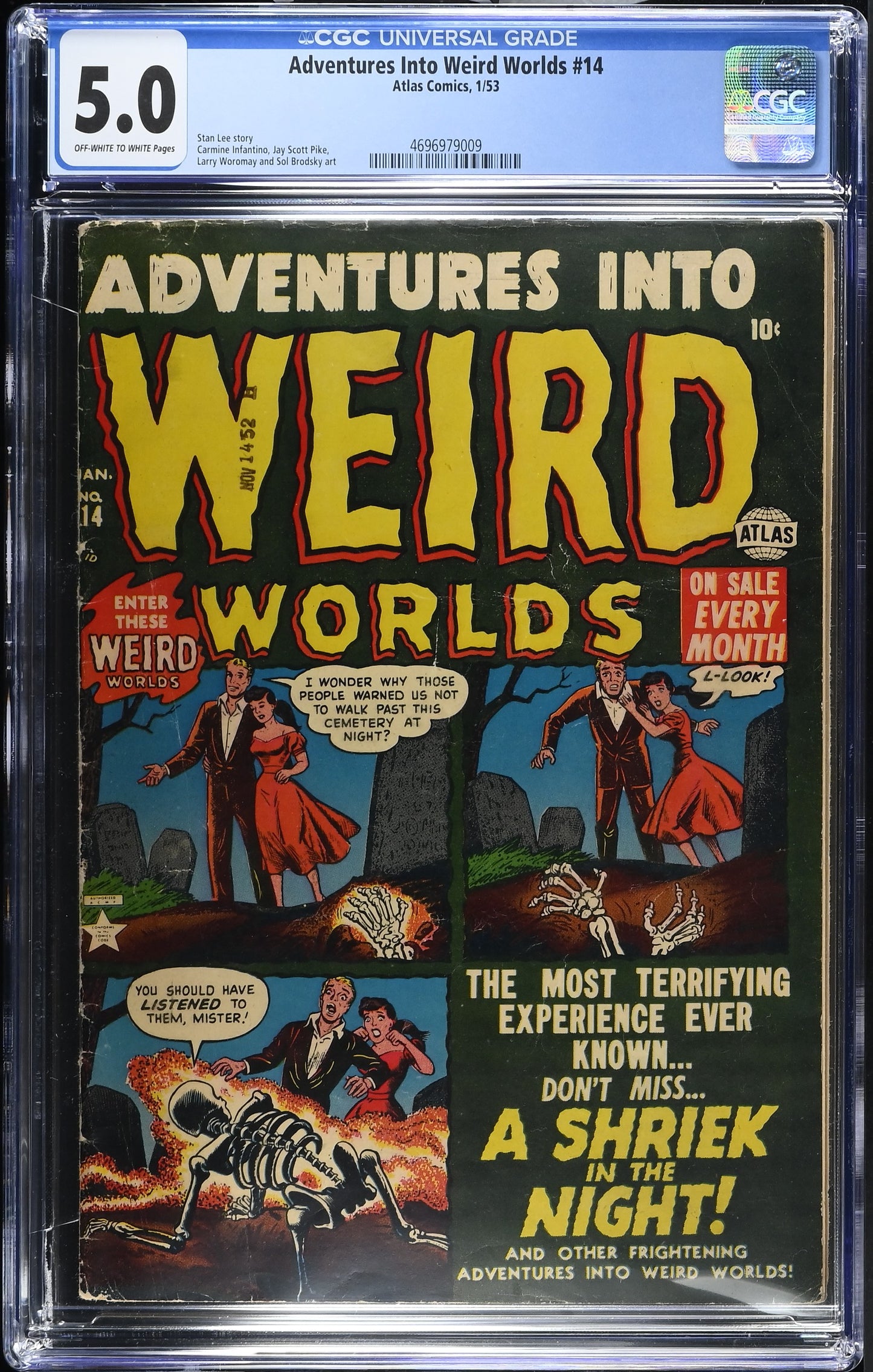 Adventures Into Weird Worlds #14 (1953) Graded CGC 5.0 VG+ Pre-Code Horror Stan Lee