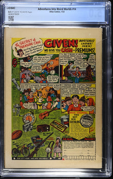 Adventures Into Weird Worlds #14 (1953) Graded CGC 5.0 VG+ Pre-Code Horror Stan Lee