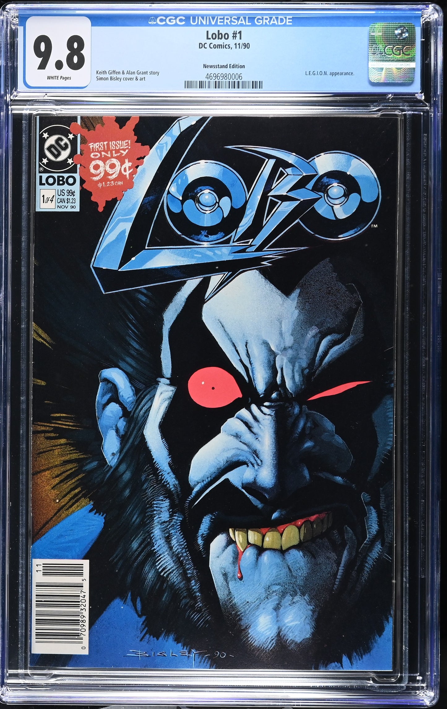 Lobo #1 (1990) Graded CGC 9.8 NM/M Newstand Edition