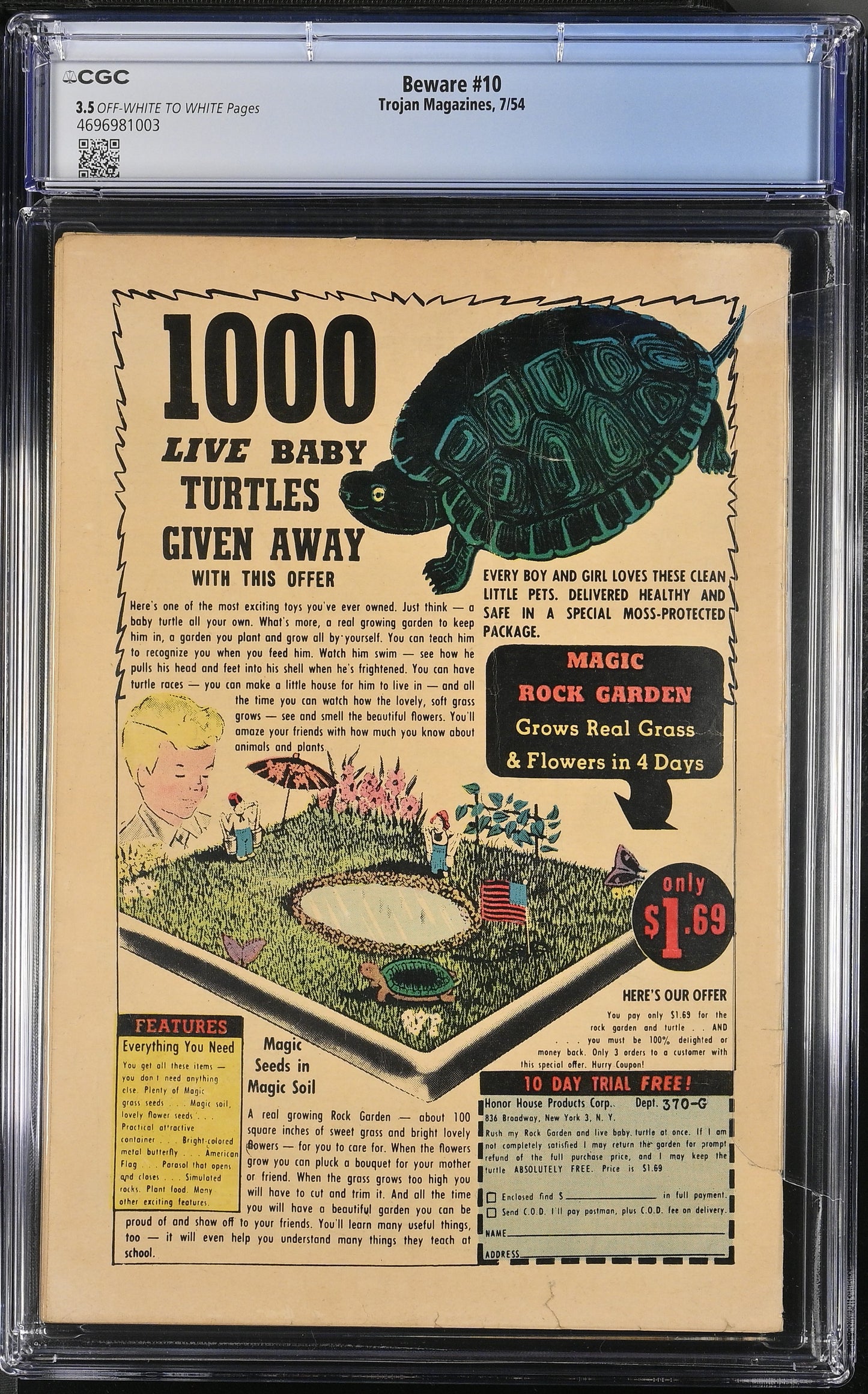 Beware #10 (1954) Graded CGC 3.5 VG- Frank Frazetta Cover
