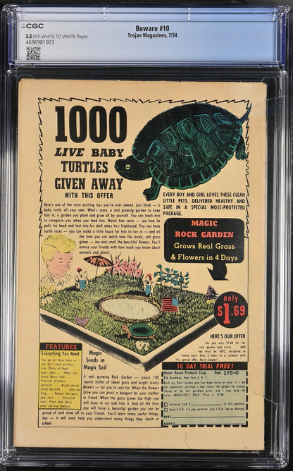 Beware #10 (1954) Graded CGC 3.5 VG- Frank Frazetta Cover