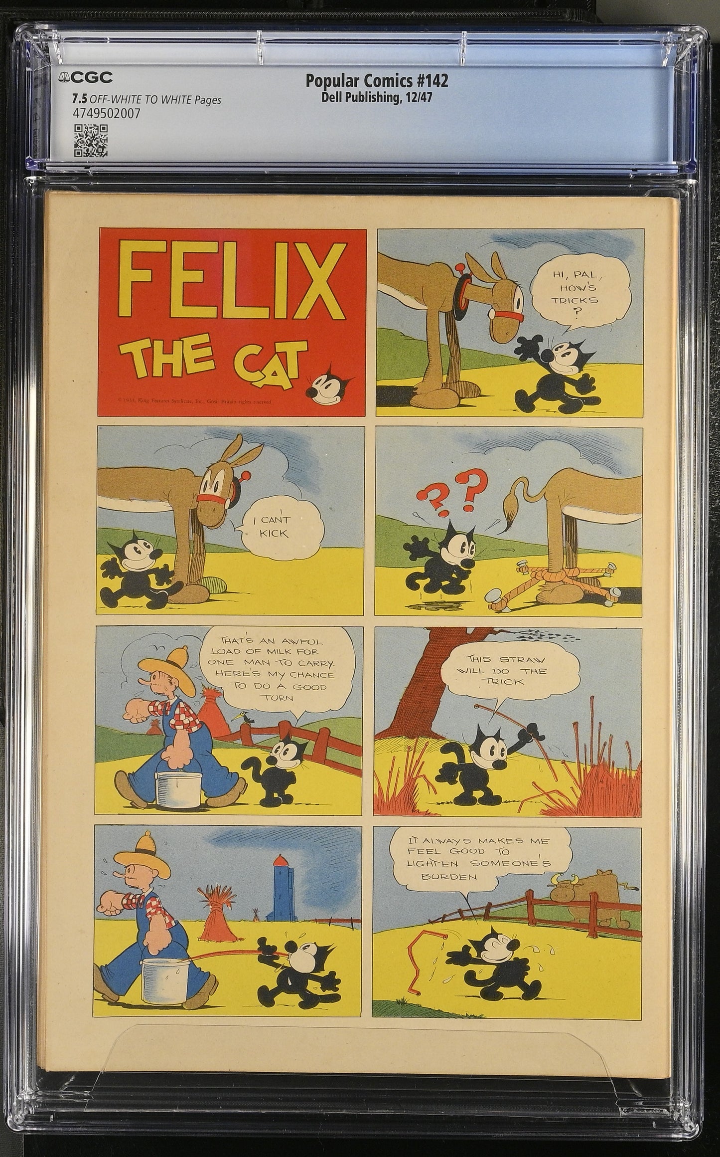 Popular Comics #142 (1947) Graded CGC 7.5 VF-