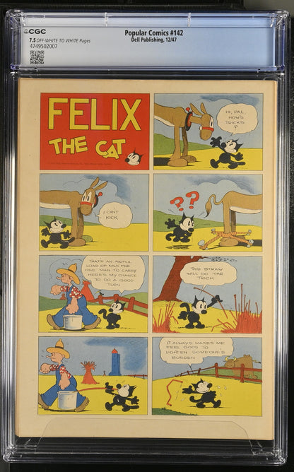 Popular Comics #142 (1947) Graded CGC 7.5 VF-