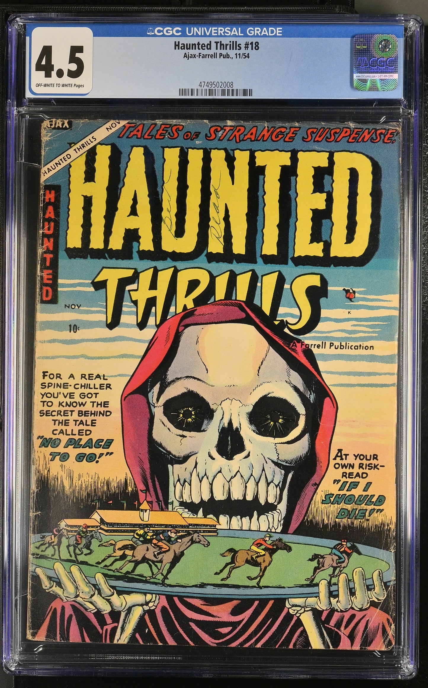 Haunted Thrills #18 (1954) Graded CGC 4.5 VG+