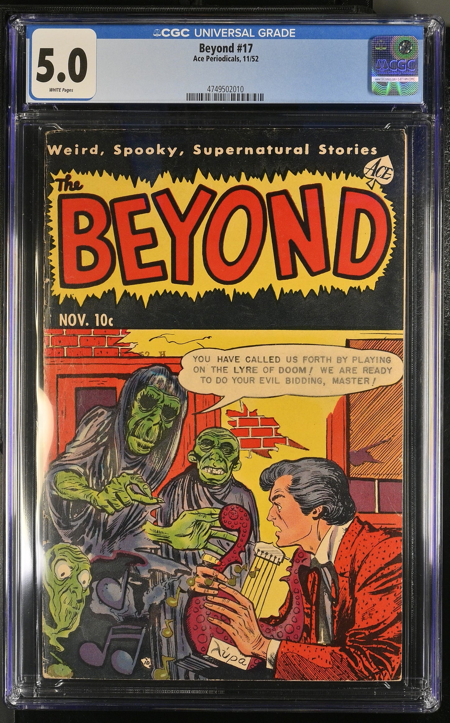 The Beyond #17 (1952) Graded CGC 5.0 VG/FN
