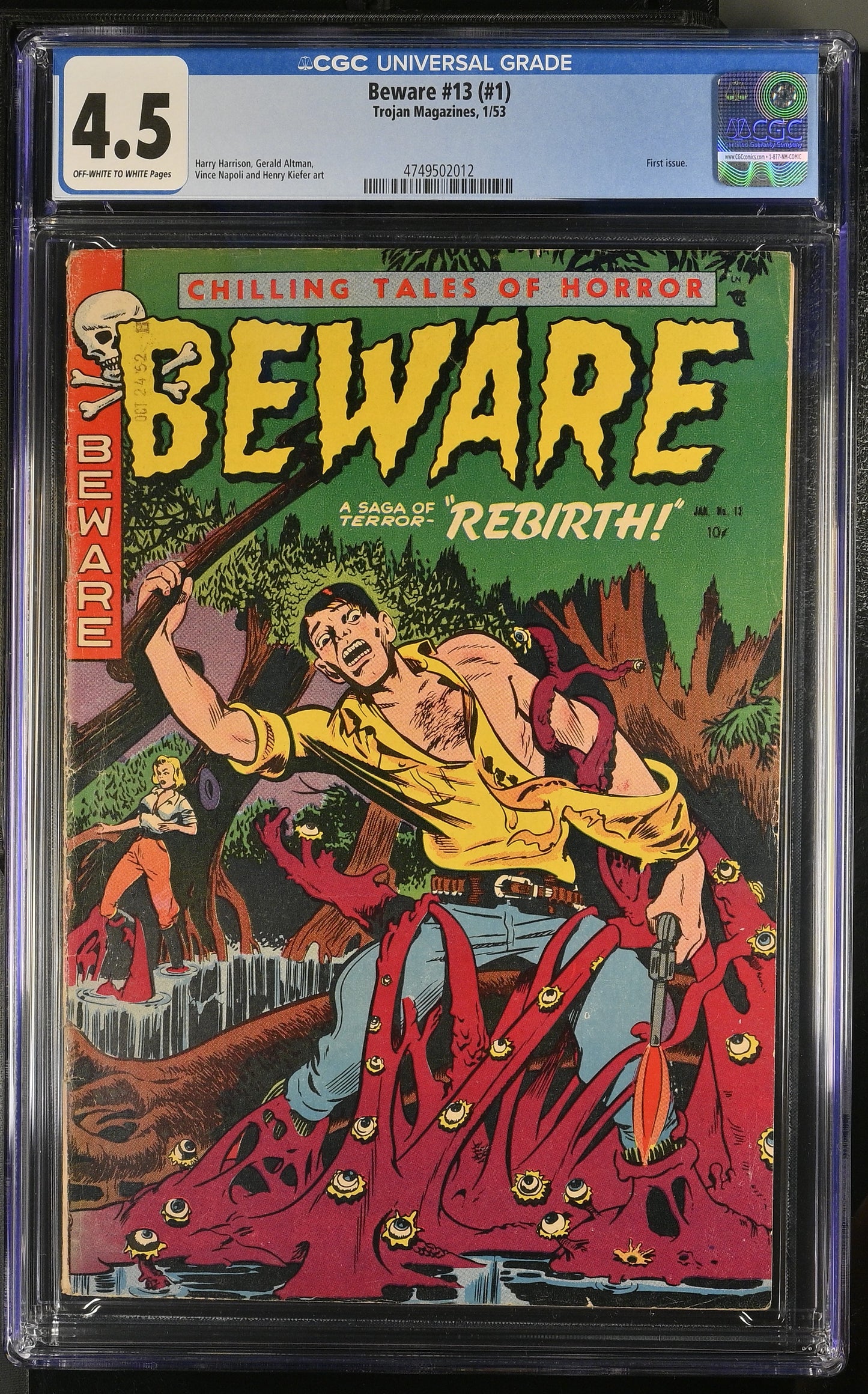 Beware #13 (#1) (1953) Graded CGC 4.5 VG+