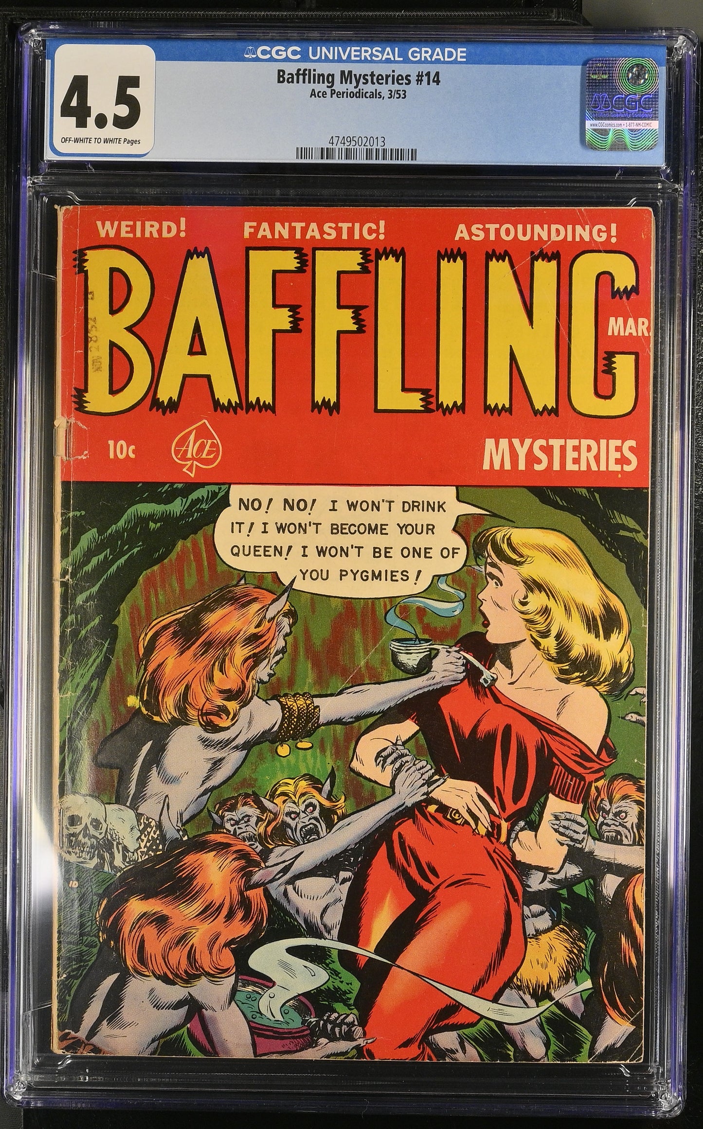 Baffling Mysteries #14 (1953) Graded CGC 4.5 VG+