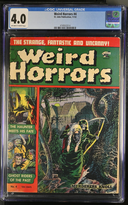 Weird Horrors #4 (1952) Graded CGC 4.0 VG