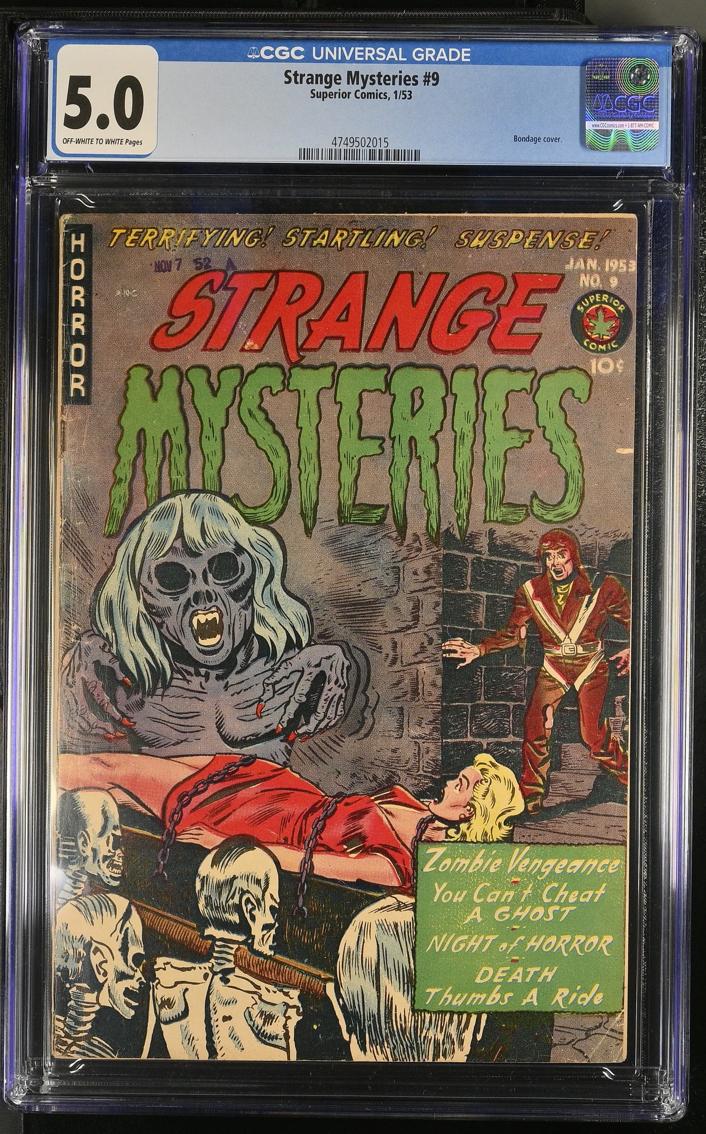 Strange Mysteries #9 (1953) Graded CGC 5.0 VG/FN