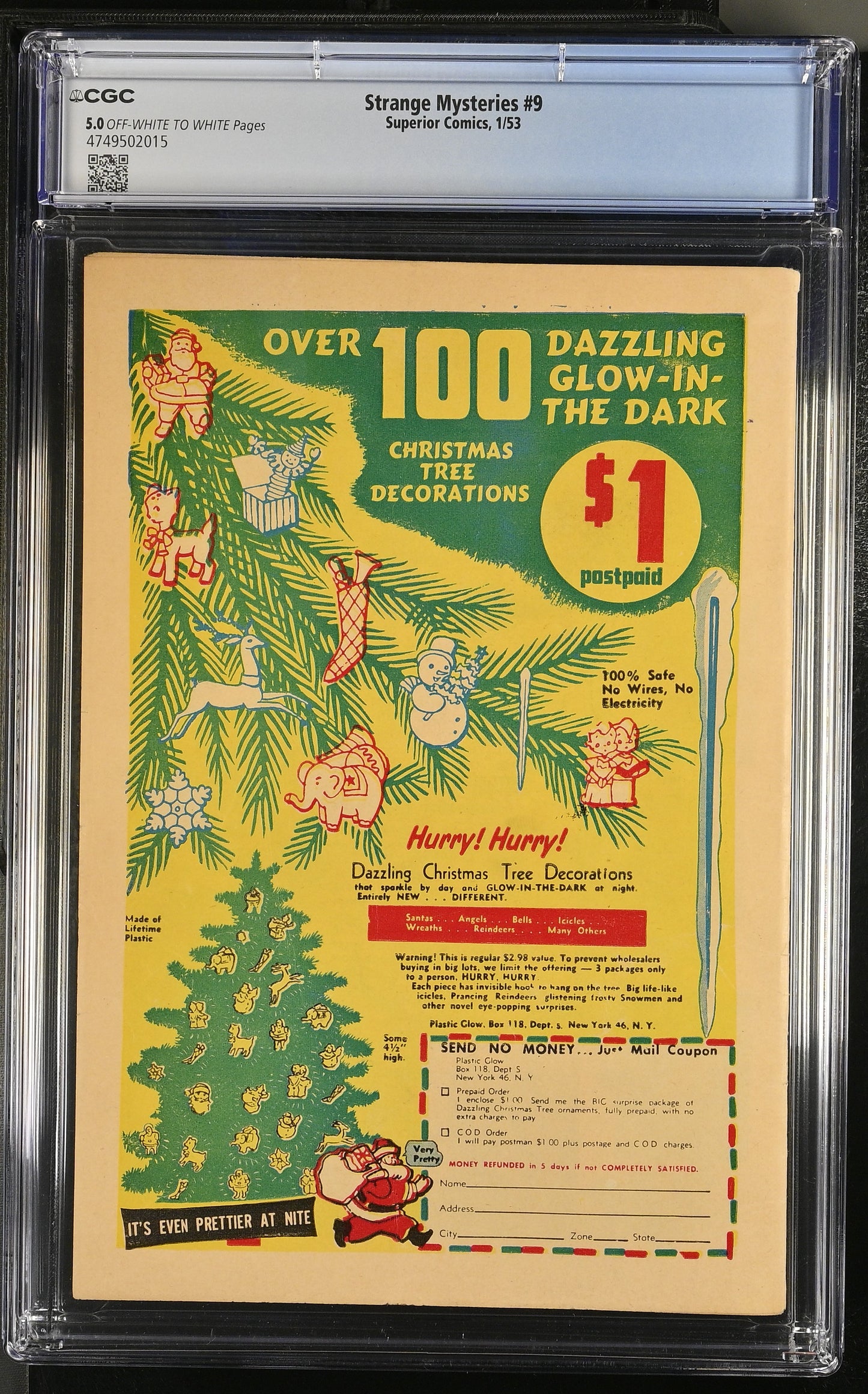 Strange Mysteries #9 (1953) Graded CGC 5.0 VG/FN