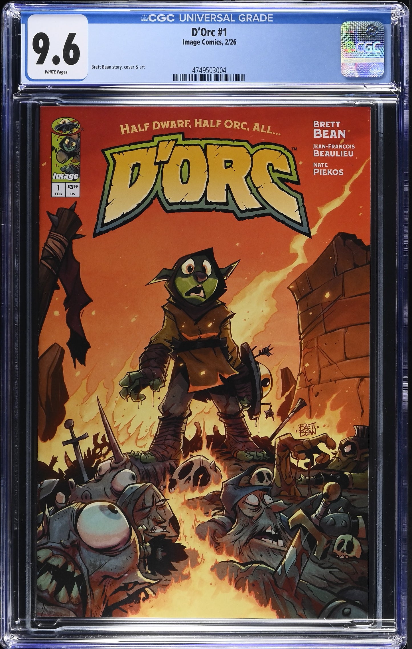 Dorc #1 Cover A Brett Bean (1st Print) Graded CGC 9.6 NM+ (004)
