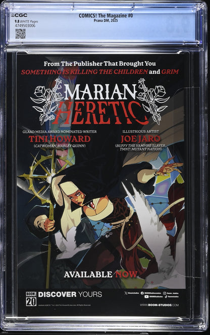 Comics The Magazine #0 Graded CGC 9.8