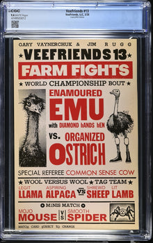 VeeFriends Comic Book #13: Farm Fights ComicsPRO Bill Sienkiewicz Virgin CGC 9.4