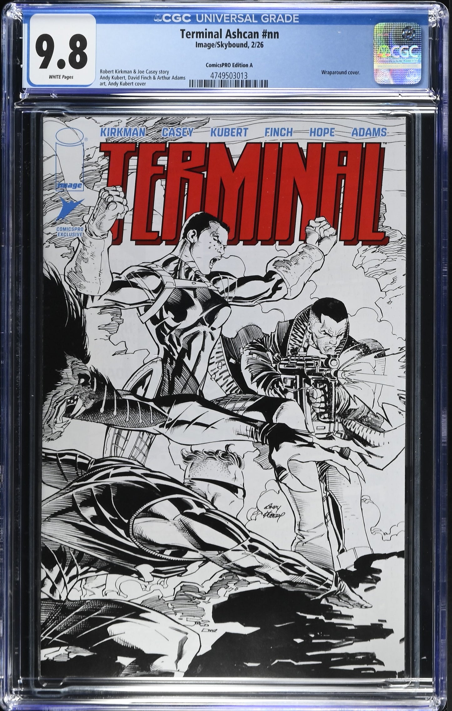 Terminal #1 Ashcan Andy Kubert Wraparound ComicsPRO Cover A CGC 9.8