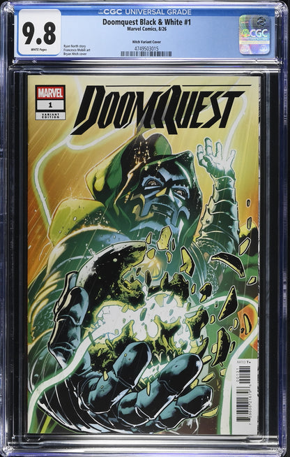 Doomquest #1 Hitch Cover 616 Day B&W Edition CGC 9.8