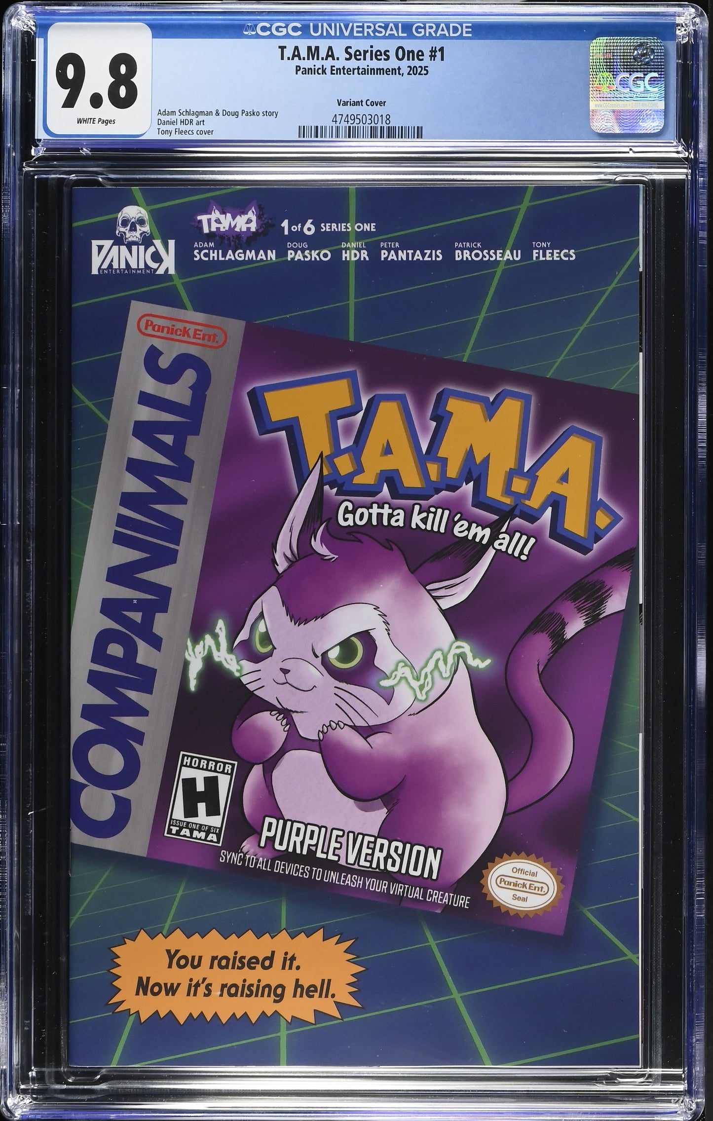 T.A.M.A. #1 Cover B Tony Fleecs Video Game Homage (1:10) CGC 9.8