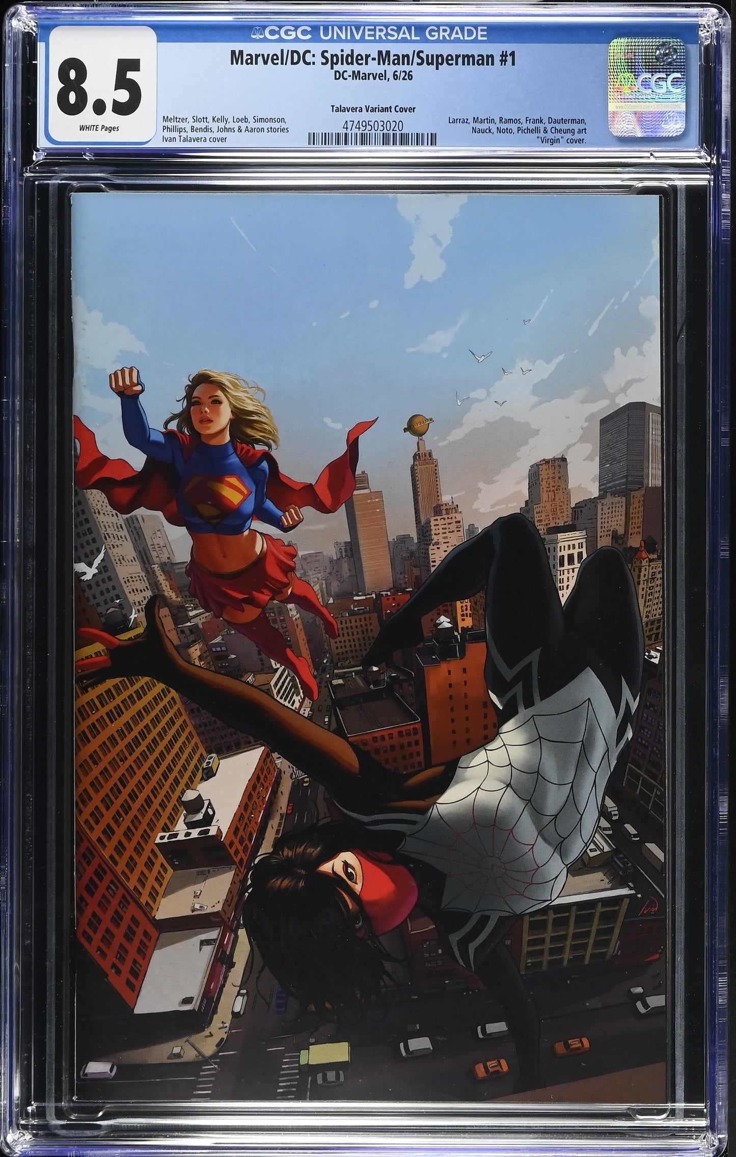 Marvel/DC: Spider-Man/Superman #1 Ivan Talavera Full Art Variant CGC 8.5
