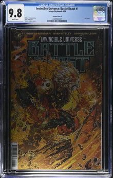 Invincible Universe Battle Beast #1 Cover G 1:100 Jonboy Meyers Foil Variant CGC 9.8