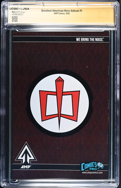 Greatest American Hero #1 Ashcan CGC 9.6 JSA Signed William Katt David Mack Don Handfield Red