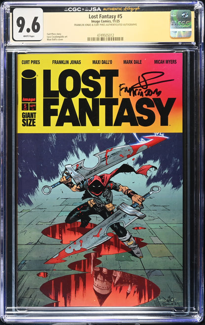 Lost Fantasy #5 Cover A CGC 9.6 JSA Signed Franklin Jonas Curt Pires 1st Fireborn