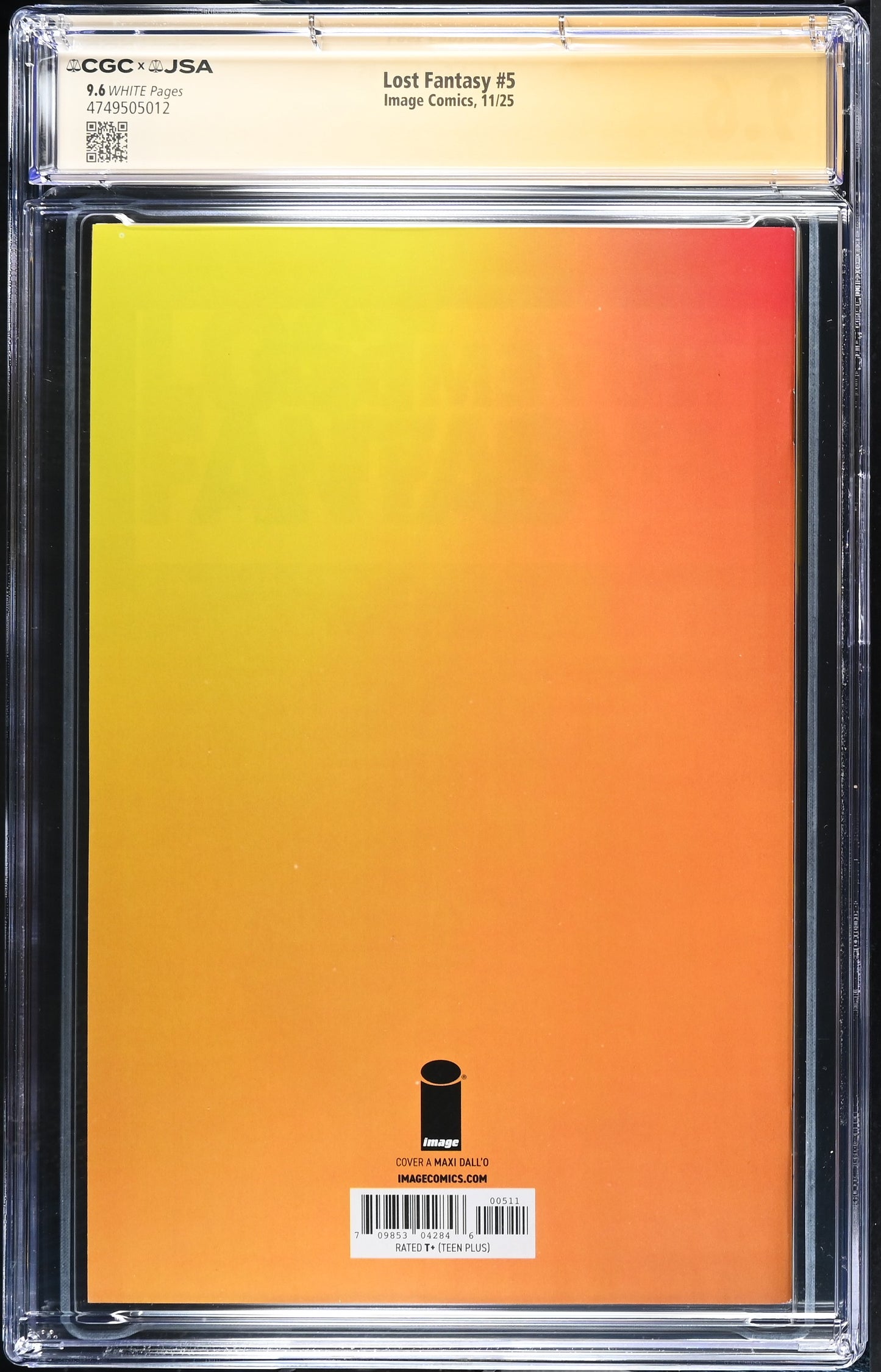 Lost Fantasy #5 Cover A CGC 9.6 JSA Signed Franklin Jonas Curt Pires 1st Fireborn