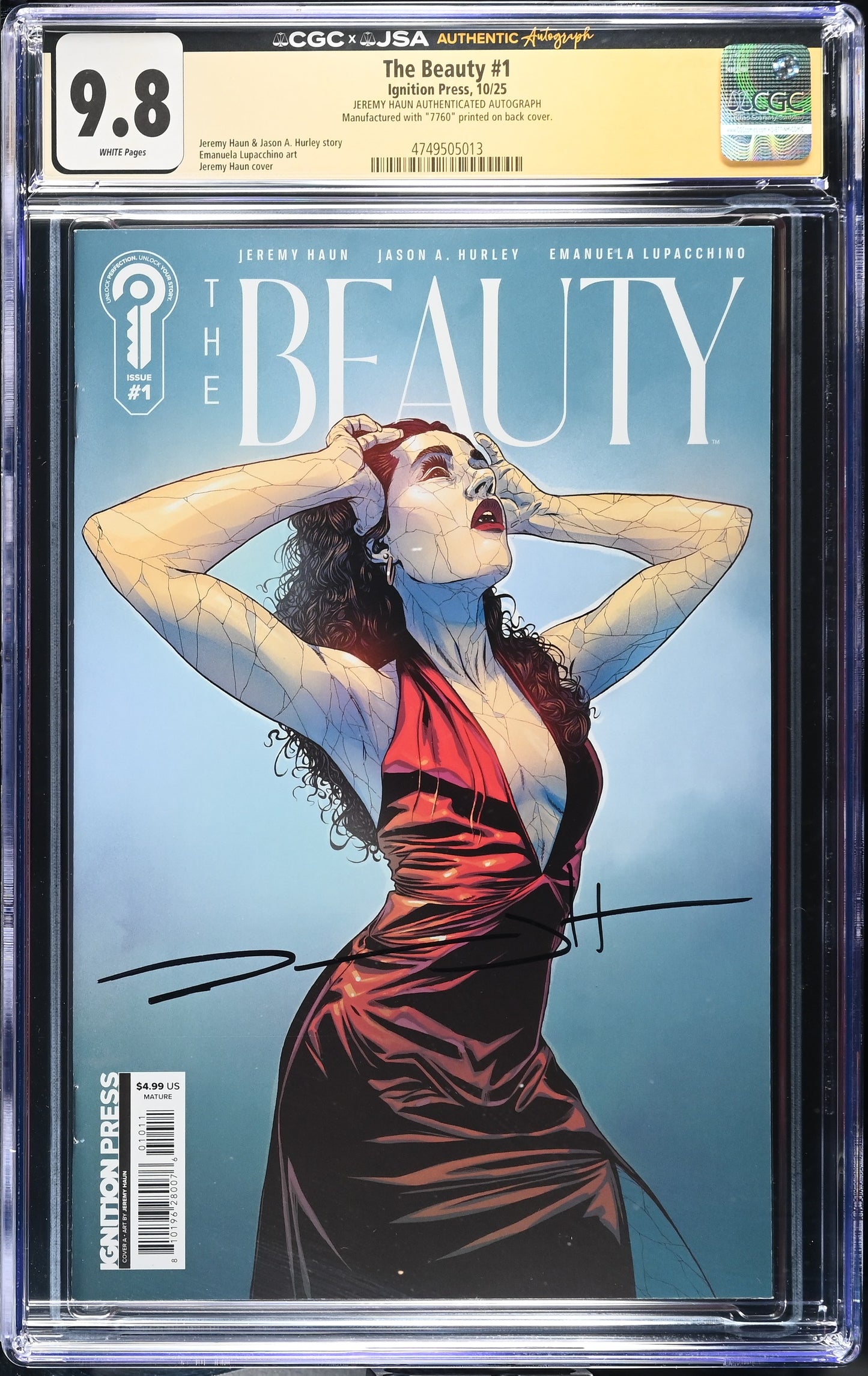 The Beauty (2025) #1 CGC 9.8 JSA Signed Jeremy Haun