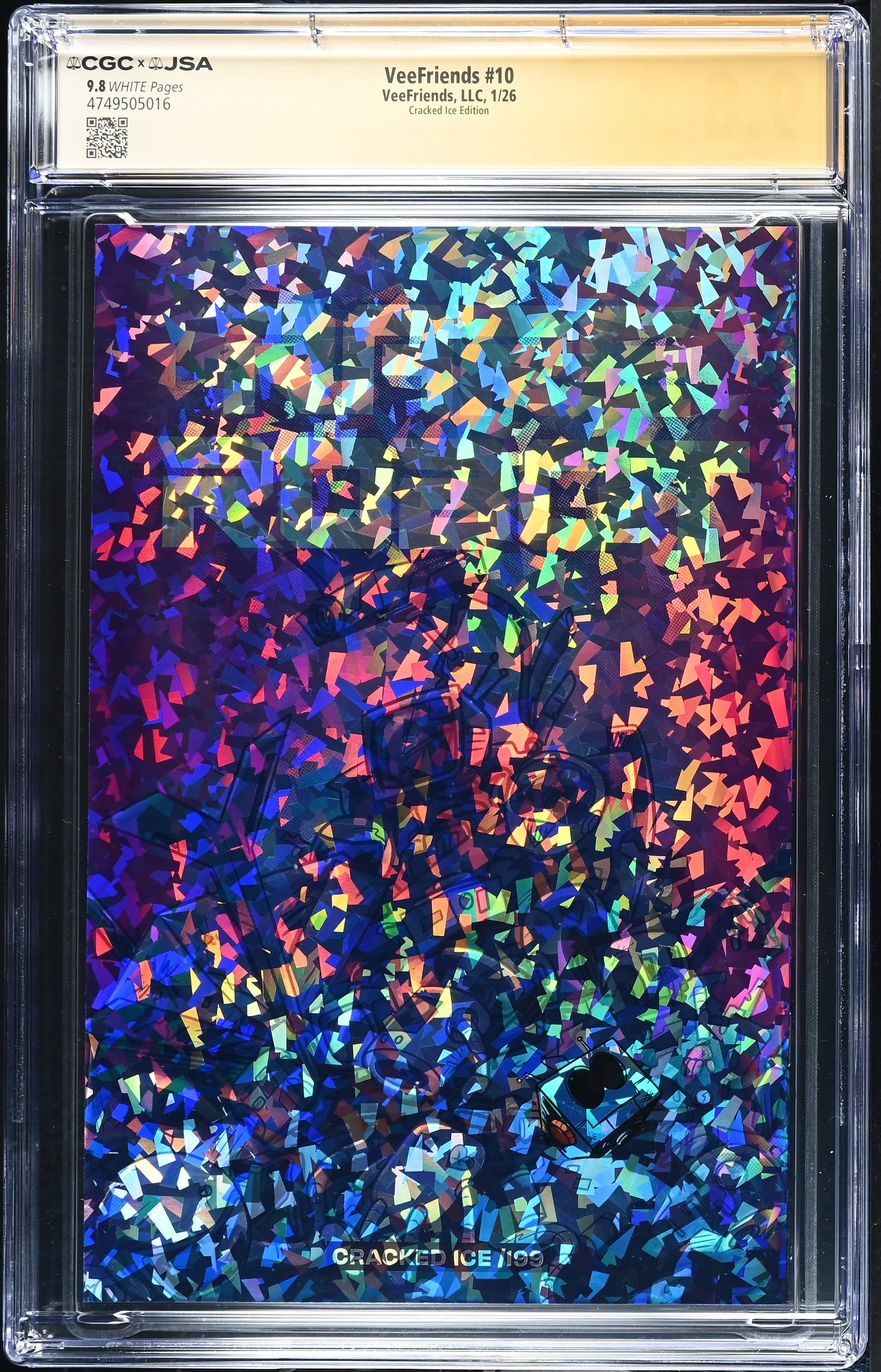 VeeFriends Comic Book #10: Rare Robot Cracked Ice /199 CGC 9.8 JSA DJ Coffman Signed