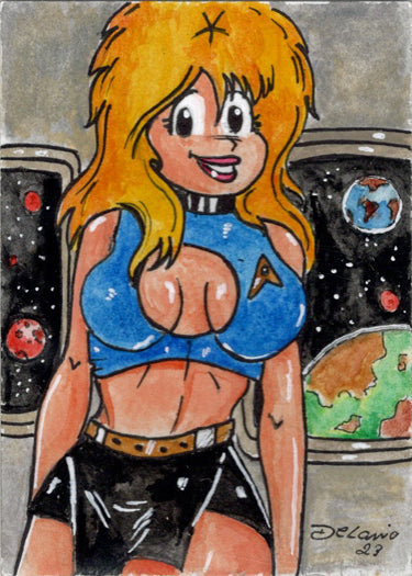 Cherry November 5finity 2023 Sketch Card Delanio Dourado V3