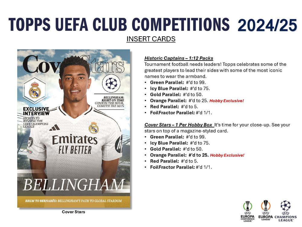 2024-25 Topps UEFA Club Competitions Soccer Hobby Box