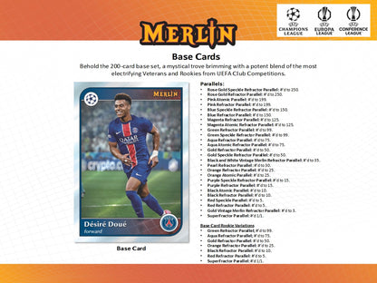 2024-25 Topps Chrome Merlin UEFA Club Competitions Hobby Box