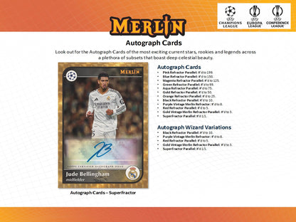 2024-25 Topps Chrome Merlin UEFA Club Competitions Hobby Box