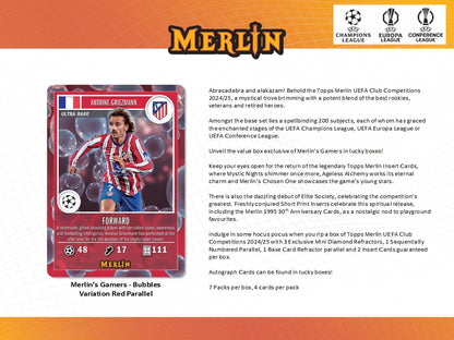 2024-25 Topps Chrome Merlin UEFA Club Competitions Value Box