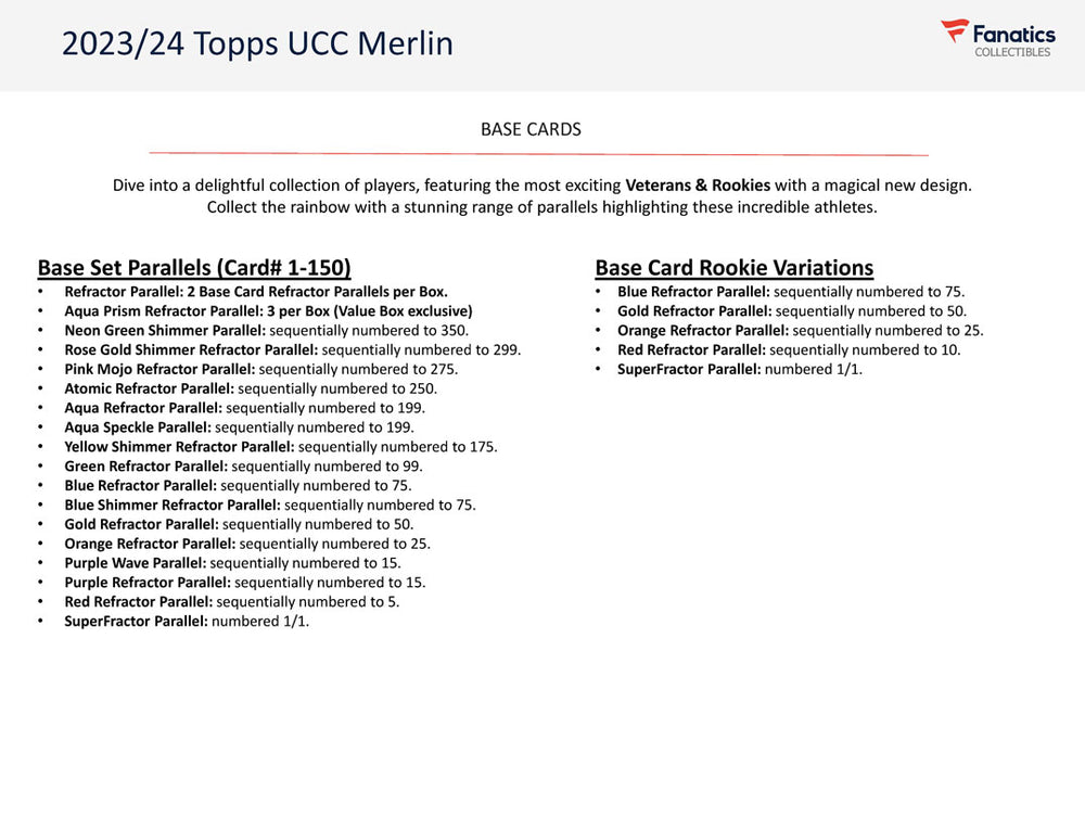 2023-24 Topps Chrome Merlin UEFA Club Competitions Value Blaster Box