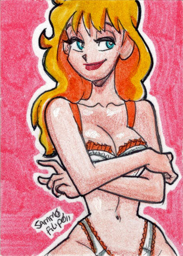 Cherry February/March 5finity 2023 Sketch Card Sammo Filipo V4