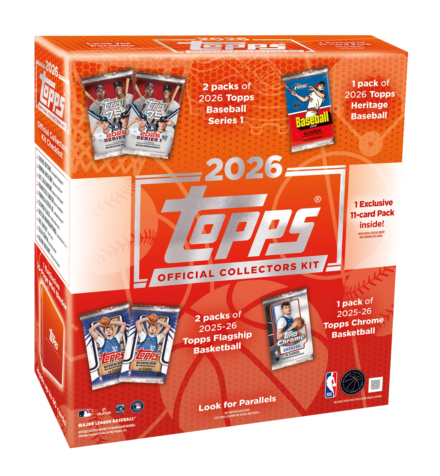2026 Topps Collector Kit with 7 Packs and Card Supplies