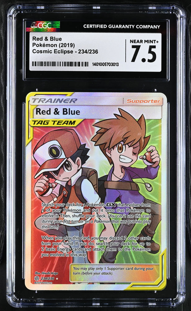 Pokémon Red & Blue (234/236) [Sun & Moon: Cosmic Eclipse] Graded CGC 7.5 Near Mint+